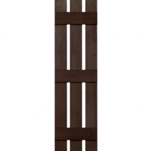 Brown Board & Batten 3-Panel | Shutters