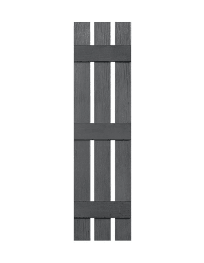 Gray Board & Batten 3-Panel | Shutters