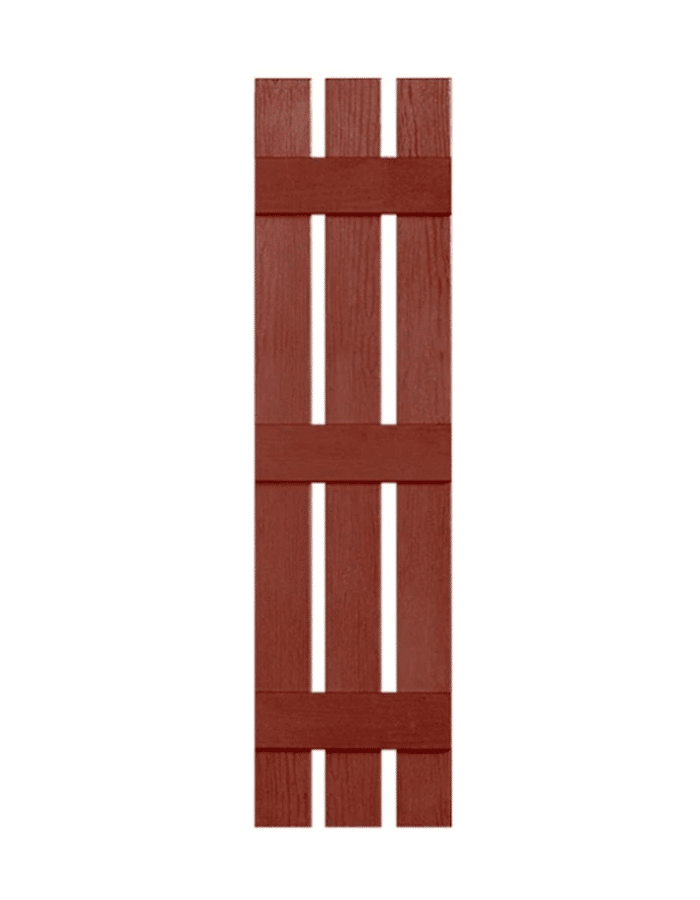 Red Board & Batten 3-Panel | Shutters