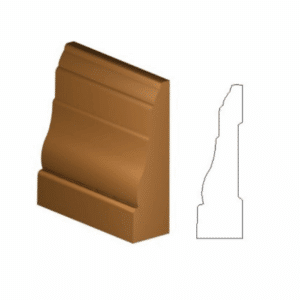 366-Colonial Feather Edge Standard Casing Pine, Painted White