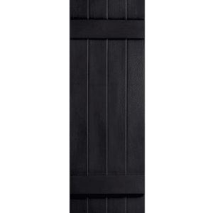 Black Board & Batten Closed 4-Panel | Shutters