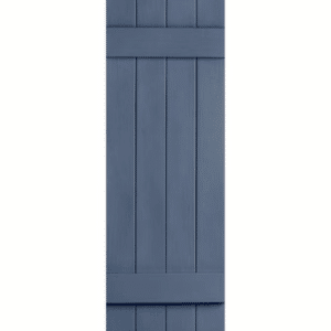 Blue Board & Batten Closed 4-Panel | Shutters