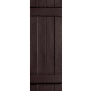Brown Board & Batten Closed 4-Panel | Shutters