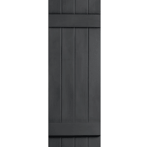Gray Board & Batten Closed 4-Panel | Shutters