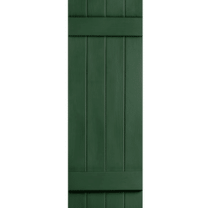 Green Board & Batten Closed 4-Panel | Shutters