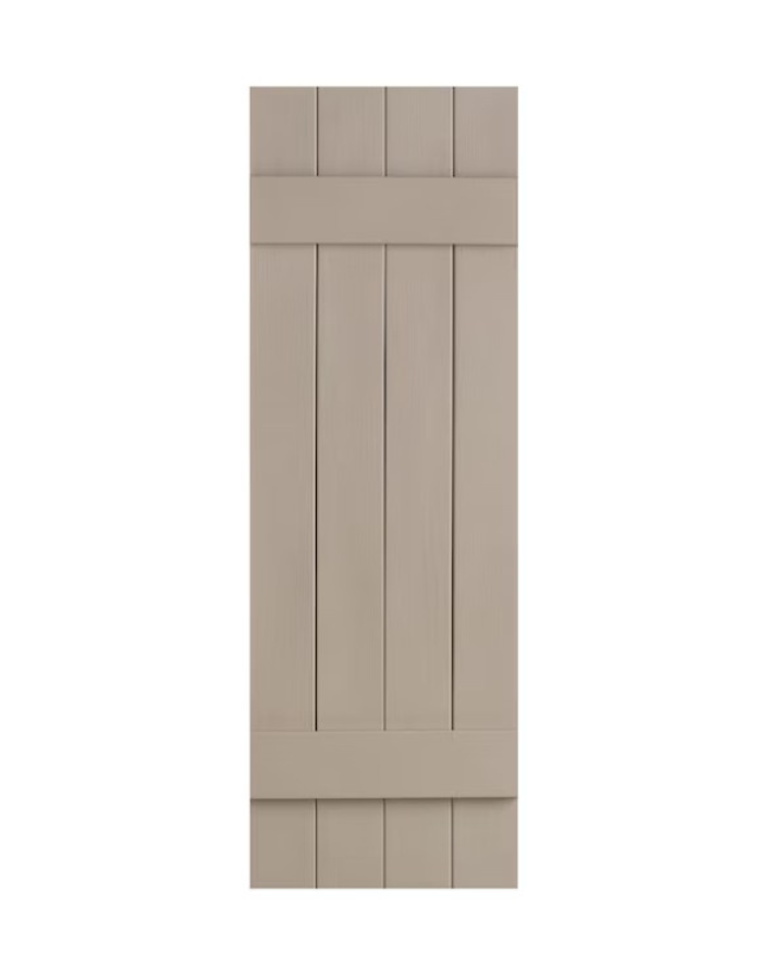 Sandstone Board & Batten Closed 4-Panel | Shutters