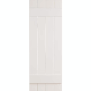 White Board & Batten Closed 4-Panel | Shutters