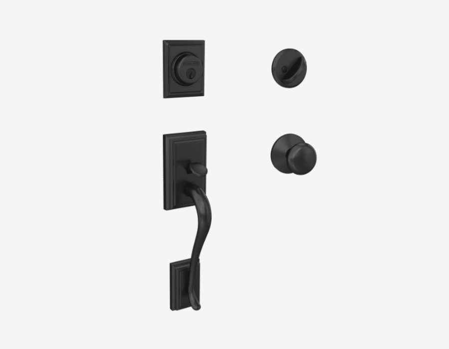 Matte Black | F60 Addison Handleset with Deadbolt