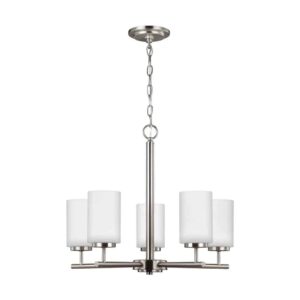 Nickel Oslo Collection Chandelier 5-Light | 31161-962