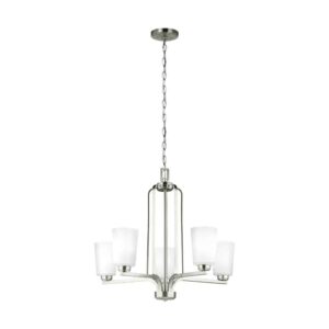 Nickel Franport Collection Chandelier 5-Light | 3128905-962