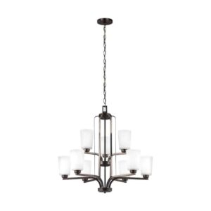 Bronze Franport Collection Chandelier 9-Light/2-Tier | 3128909-710