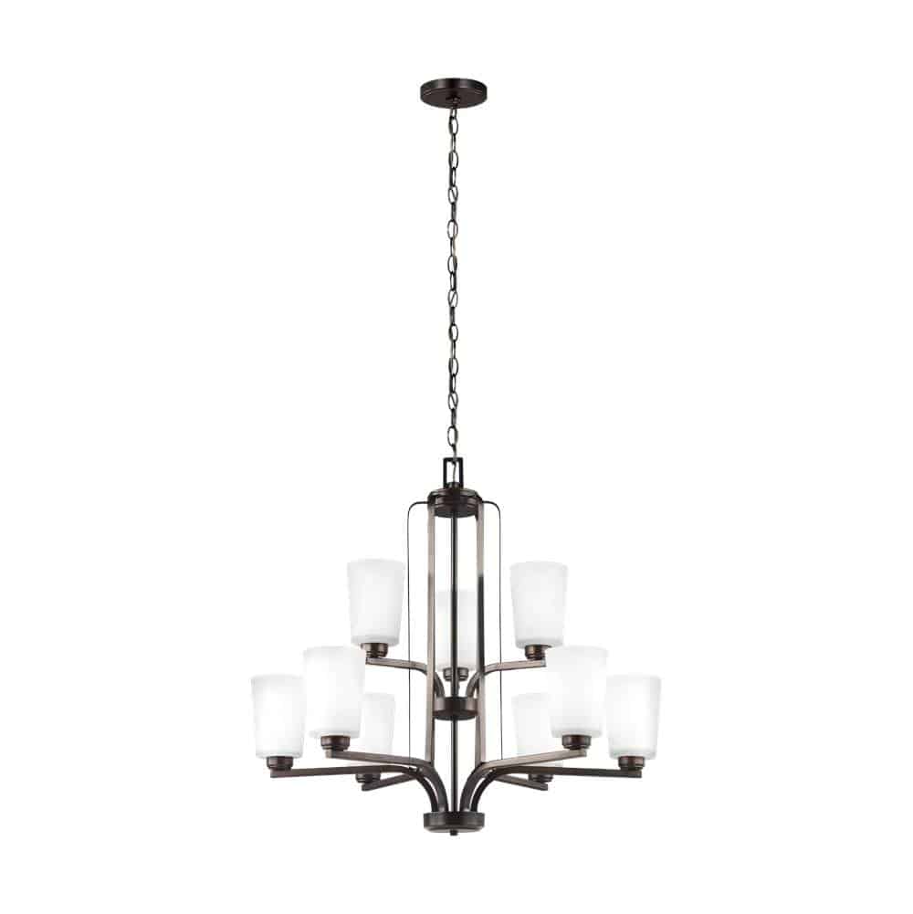 Bronze Franport Collection Chandelier 9-Light/2-Tier | 3128909-710