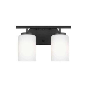 Midnight Black Oslo Collection Wall/Bath 2-Light | 41161-112