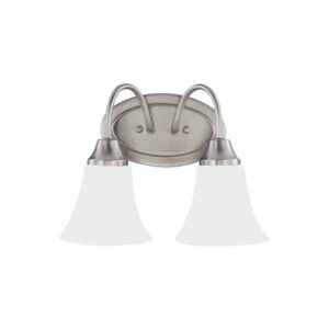 Brushed Nickel Holman 2-Standard Bath Vanity Light | 44806-962