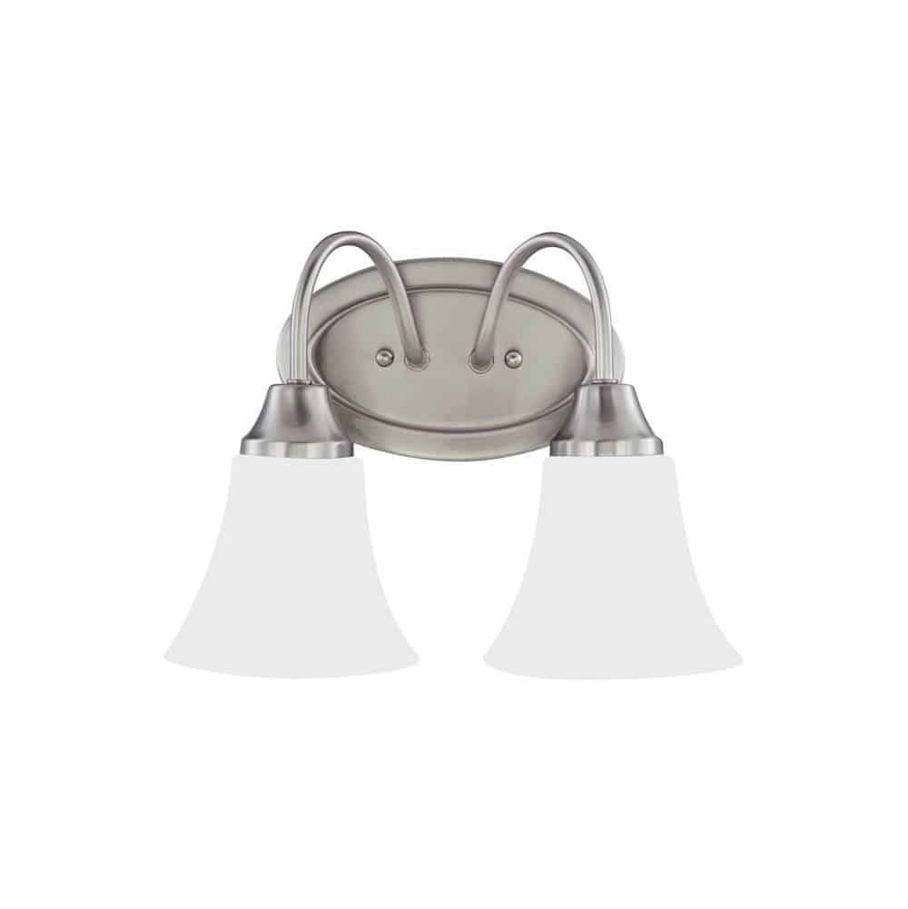 Brushed Nickel Holman 2-Standard Bath Vanity Light | 44806-962