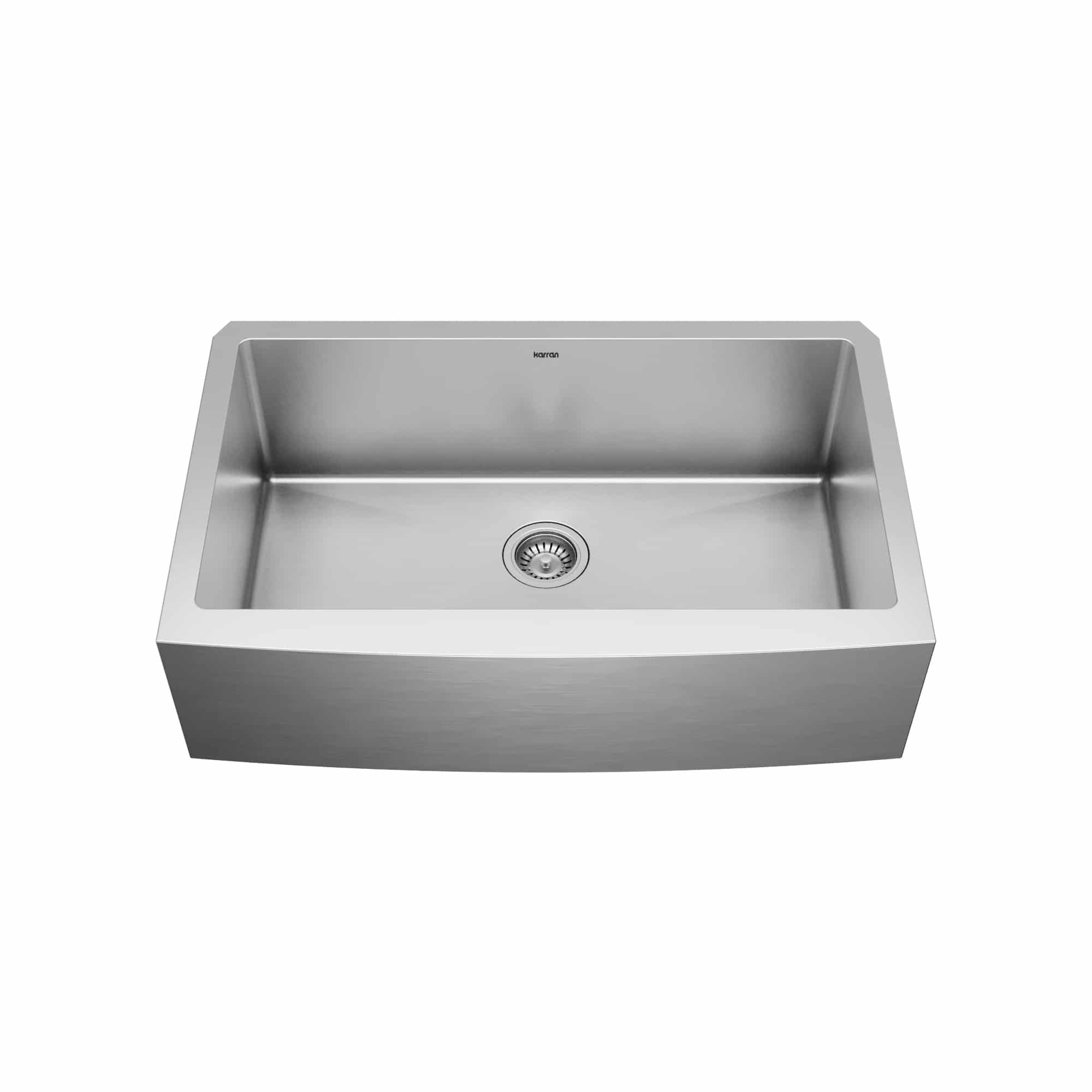 Single Bowl Undermount Karran Stainless Steel Apron Sink EL-84