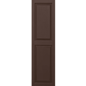 Brown Raised Panel | Shutters