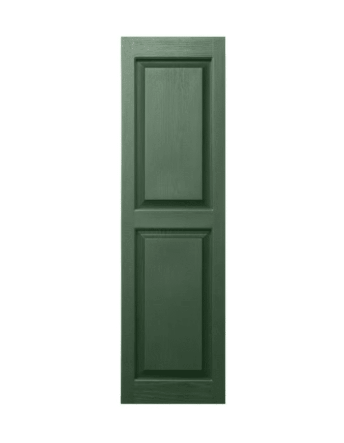 Green Raised Panel | Shutters