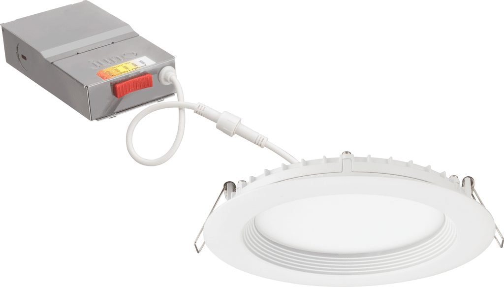 White 6" LED Regressed Wafer Recessed Light