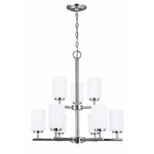 Chrome Oslo Collection Chandelier 9-Light/2-Tier | 31162-05