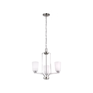 Brushed Nickel Franport Collection Chandelier 3-Light | 3128903-962