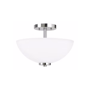 Chrome Oslo Collection SemiFlush Convertible Pendant 2-Light | 77160-05