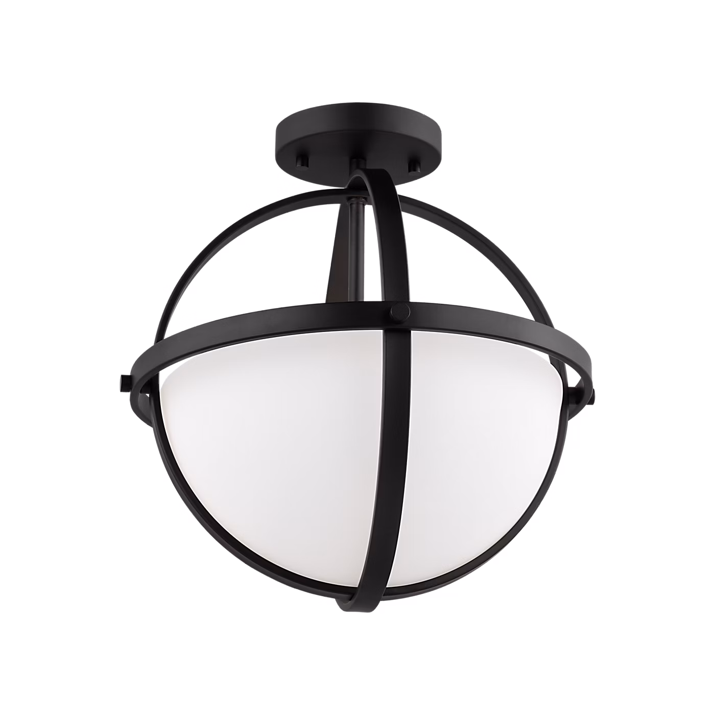Midnight Black Alturas Collection SemiFlush Convertible Pendant 2-Light | 7724602-112